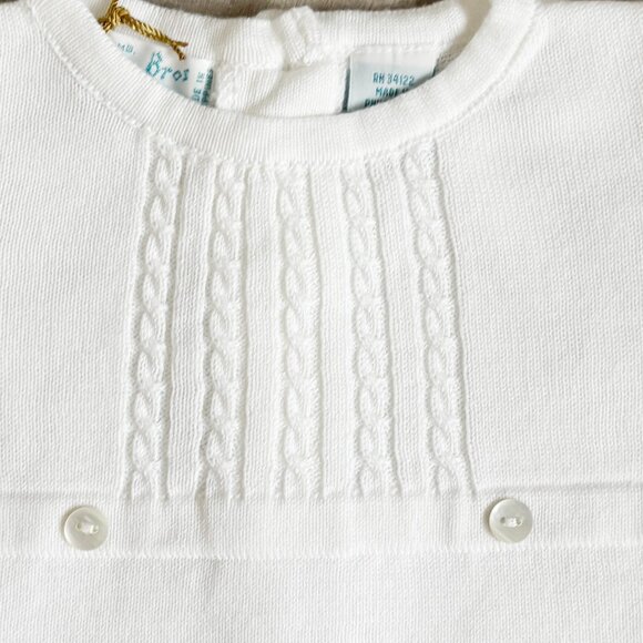 Feltman Brothers White Dress 100% Cotton Sweater Knit Cable Knit RARE FIND NWT - Picture 3 of 5